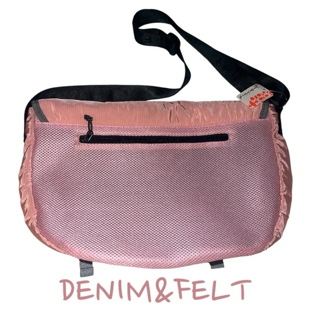 FREE PEOPLE Pink/Grey Playoff‎ Sherpa Messenger Bag | NEW/NWT!!🩷🩷